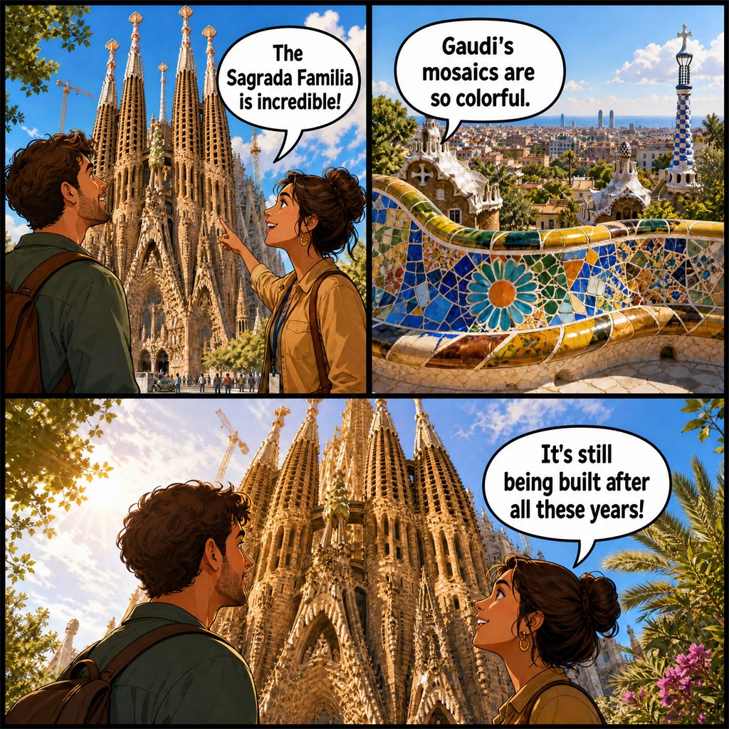 Tirinha da missão Barcelona Adventure, em Barcelona, Spain