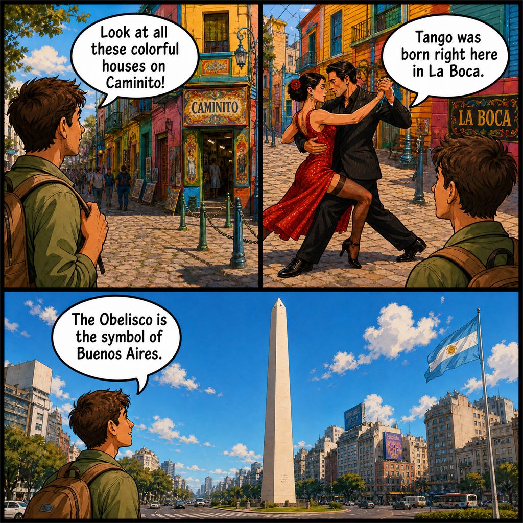 Tirinha da missão Buenos Aires Adventure, em Buenos Aires, Argentina
