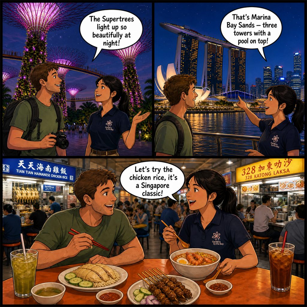 Tirinha da missão Singapore Adventure, em Singapore